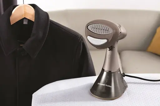 Russell Hobbs Отпариватель компактный Steam Genie Aroma, 1800Вт, 200мл, постоянный пар - 32гр, керам. подошва, черно-коричневый - фото 3