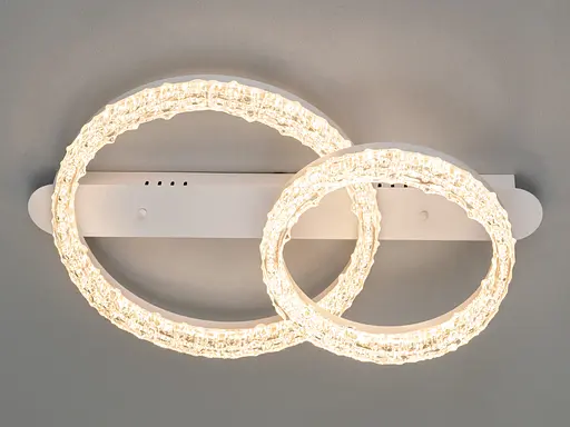 Стельова LED люстра кільця MX78203 біла 65W акрилові плафони м'яке світло - фото 1