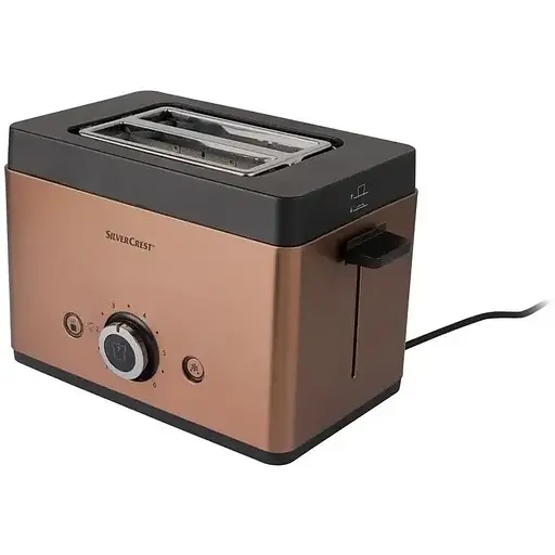 Тостер Silver Crest STT 850 Copper, 850 Вт, з насадкою для булочок, розморожуванням і регулюванням ступеня поджаривания - фото 3