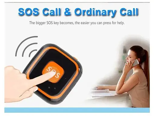 GPS трекер для ребенка Badoo Security V28 портативный с кнопкой SOS, черный - фото 6