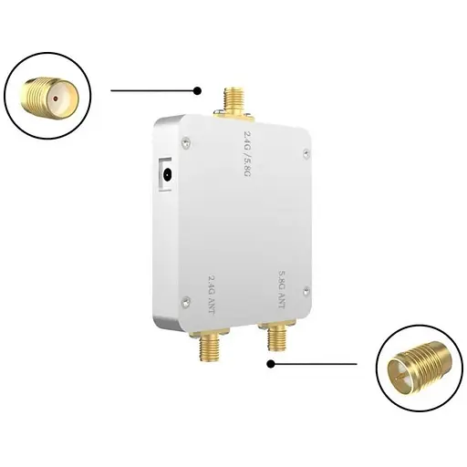 Дводіапазонний підсилювач Wi-Fi сигналу з антеною EDUP EP-AB031 2.4/5.8 ГГц 4W 36dBm бустер розширювач вайфай FPV (18802) - фото 2