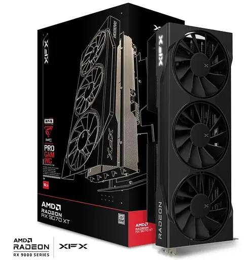 Видеокарта XFX AMD Radeon RX 9070 XT 16GB Swift Triple fan Gaming Edition (RX-97TSWF3B9) (GDDR6, 256 bit, PCI-E v5.0 x16) - фото 5