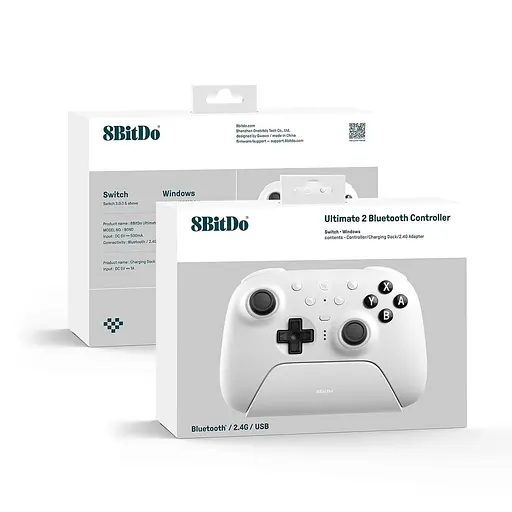 Геймпад 8BitDo Ultimate 2 Bluetooth Switch, Switch 2, ПК с Windows, TMR, Эффект Холла Белый - фото 10