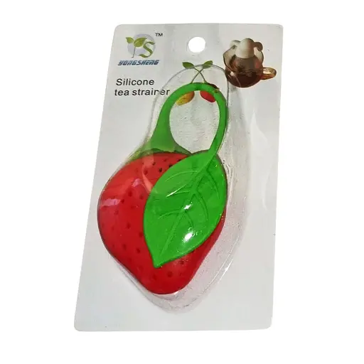 Заварник ситечко для заваривания для чая силиконовый в виде фруктов, Kitchen Master Красный 84709 - фото 4