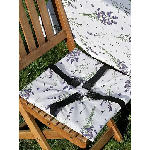 Водовідштовхувальна подушка для стільця з 3D-принтом Лаванда 40х40 см фіолетова 6 шт. - фото 4
