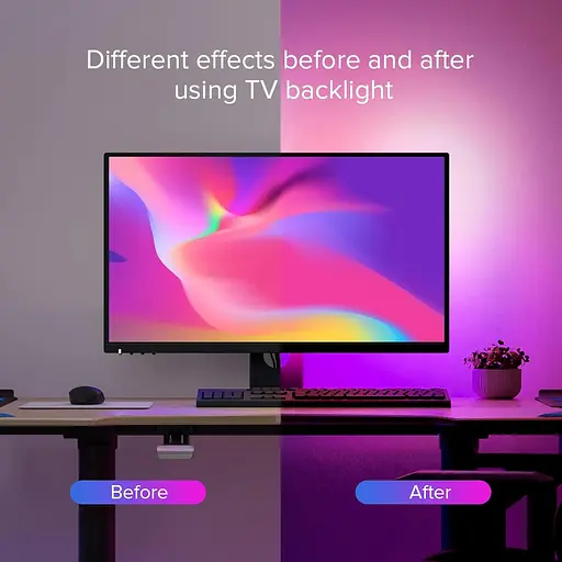 BTF-LIGHTING ПК Світлодіодне підсвічування Мікросхема WS2812B RGB IC для 13–39 дюймів Синхронізація кольорів з чотирьох сторін - фото 5