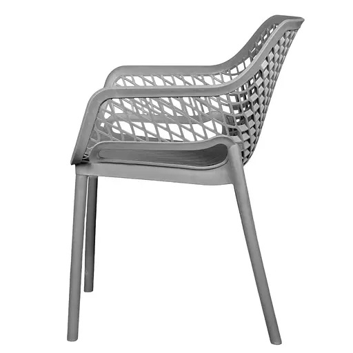 Стілець садовий пластиковий Bica Aria бежево-сірий - фото 4