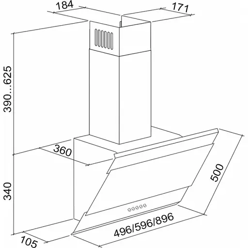 Витяжка ELEYUS FOCUS 700 60 BG - фото 3