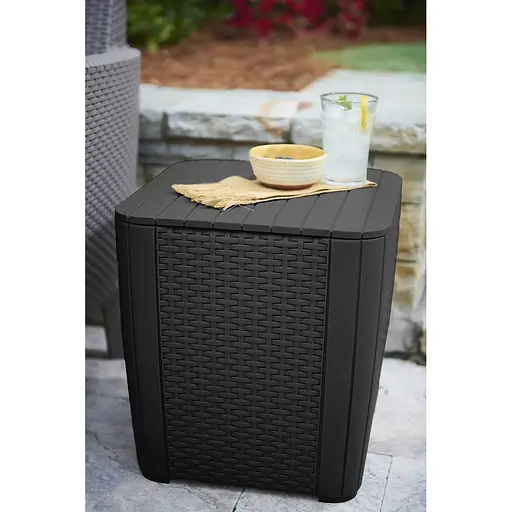 Стол-ящик пластиковый Keter Luzon Flat графит - фото 5