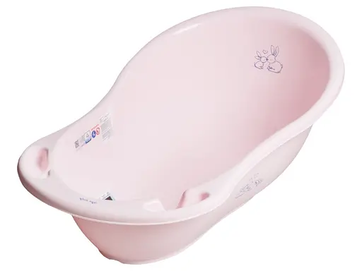 Ванна дитяча Tega Baby зі зливом Bunny 86 см powder pink - фото 1