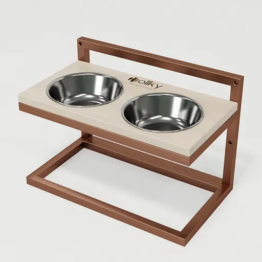 Hollky Flex M — миски на регульованій підставці для середніх собак (2 × 0.85 л) - фото 2