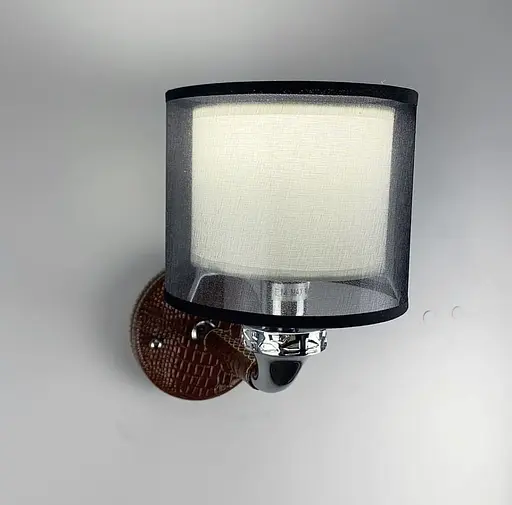 Стильний настінний світильник з екошкірою Line F S 198/1 BR - фото 4