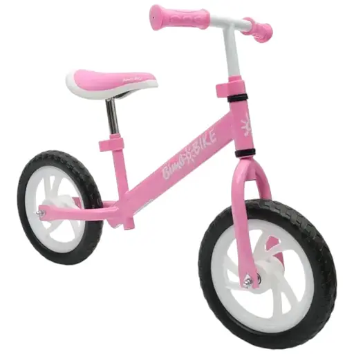 Біговел дитячий Bimbo Bike +18 місяців рожево-білий - фото 1