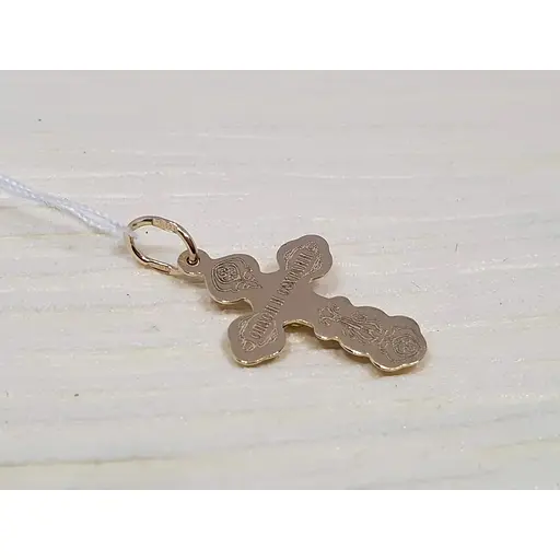 Золотий хрестик Харківська ювелірна фабрика. Розп'яття Христа. 117-А евр - фото 3