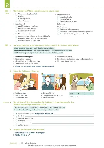 Motive A2 Arbeitsbuch, Lektion 9-18 mit MP3-Audio-CD - фото 4