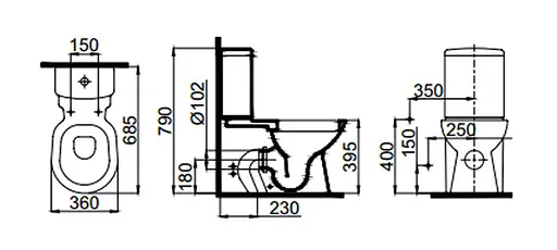 Чаша напольного унитаза Idevit Diva 2004-0206, Белый - фото 2