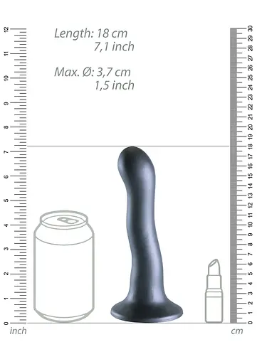 Фаллоимитатор Ouch! Curvy G-Spot Dildo 7apos;apos; 17 cm (серый) - фото 14