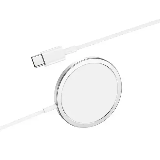 Заряджання Qi XO magnetic wireless charger CX004 15W бездротове біле - фото 2