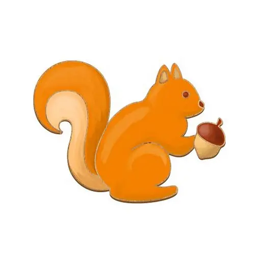 Заготовка брошки для розфарбовування "Білка з жолудем" FDZB-102 - фото 2