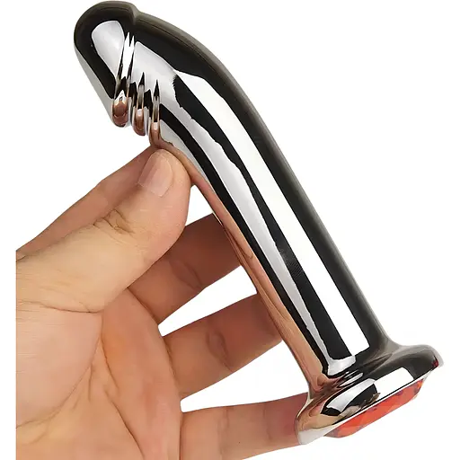 Анальная пробка Passion Бутплаг стальная в форме пениса с кристаллом S (4821002030194)