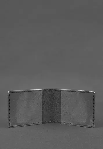 Универсальная кожаная обложка для удостоверения черная Crazy Horse - фото 3