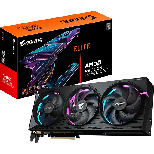 Відеокарта Aorus Radeon RX 9070 XT ELITE 16G (GV-R9070XTAorus E-16GD) EU [144070]