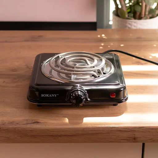 Настольная электрическая плита Sokany SK-5111 одноконфорочная 1000 Вт компактна для дома дачи. - фото 8