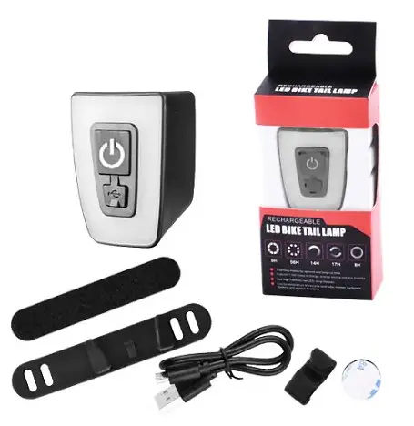 Велосипедный фонарь габарит T11-15LED Red + клипса + microUSB + 5 режимов - фото 5