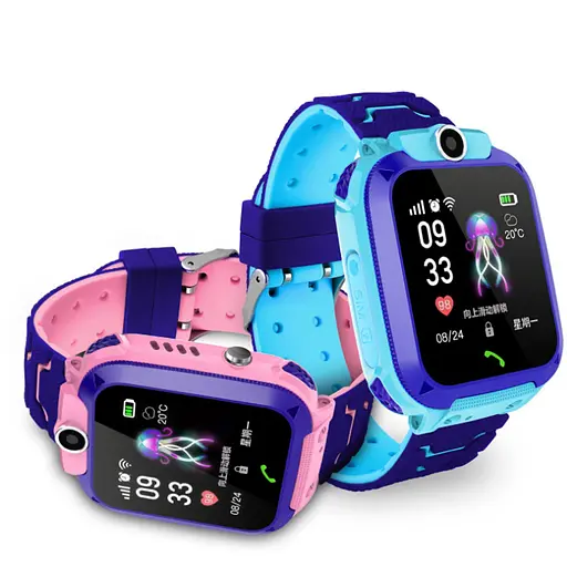 Подарунковий дитячий розумний смарт-годинник Smart Baby Watch Q12 (S-5) з SIM-картою кнопкою SOS камерою і GPS Рожевий - фото 3