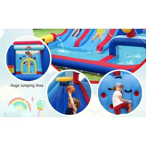 Надувний парк Costway Fun Kids із водними гірками (без вентилятора) - фото 6