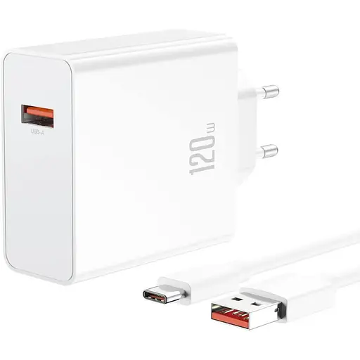 Зарядное устройство XO L128 120W выход USB-A с кабелем Type-C