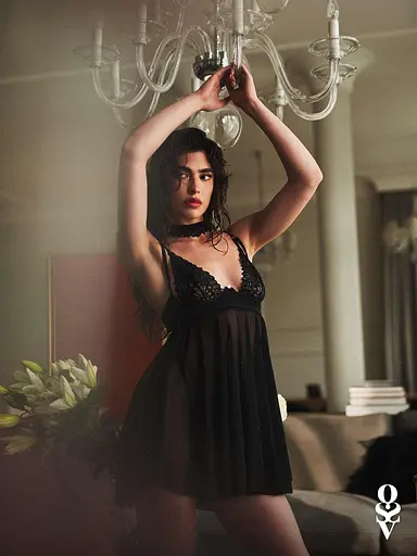 Комплект белья Obsessive Donarella M/L черный - фото 5