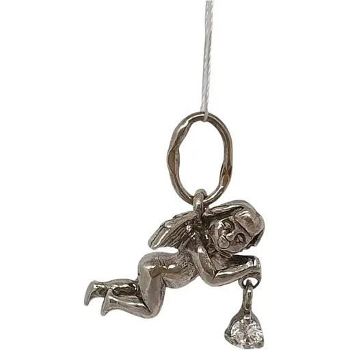 Срібна підвіска Premium Янгол з фіанітом. 3328Р