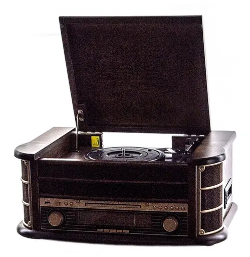 Радиоприемник и проигрыватель винила Карузо (AM/FM USB/SD/MMC) Натуральное дерево (Т-402) - фото 4