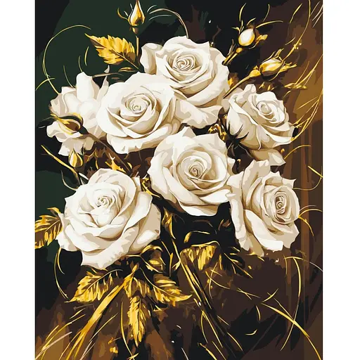 Набір для розпису ArtCraft Розкіш троянд з металізованими фарбами 40 x 50 см (13165-AC)