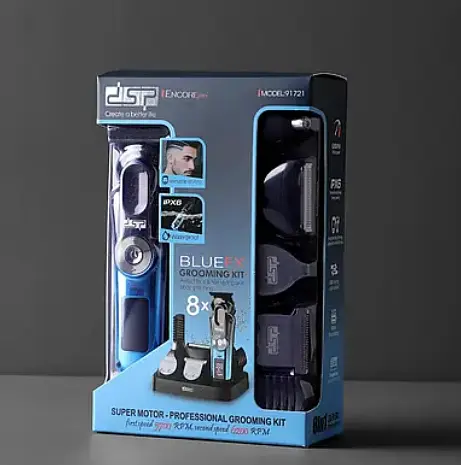 Машинка для стрижки та набір для догляду DSP Encore Pro GoldFX 91721 Блакитний - фото 4