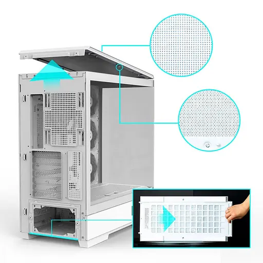 Корпус Zalman P50 DS белый (P50DSWHITE) без блока питания - фото 6