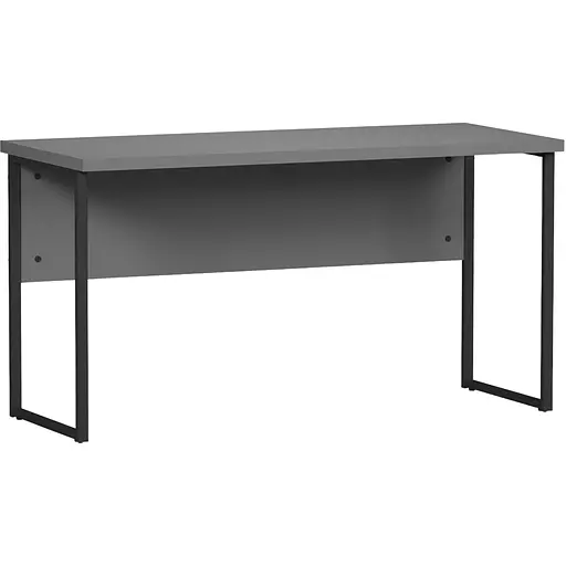Стіл прямий лофт з екраном ОП-162 Orange-Line 1400х600х750 Чорний/Графіт