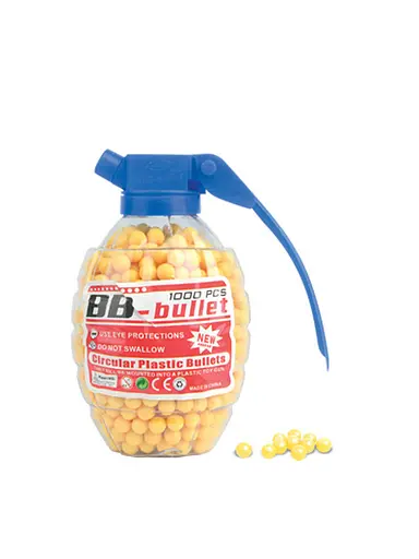 Пульки для пневматического оружия BB-19A, 1000 шариков в банке 6*6*8см (6966940240460) - фото 1