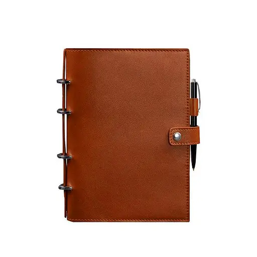 Шкіряний блокнот з датованим блоком (Софт-бук) 9.1 світло-коричневий - фото 7