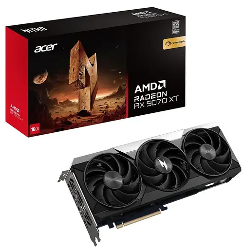 Видеокарта Acer AMD Radeon RX 9070 XT 16GB NITRO OC (DP.Z4DWW.P01) (GDDR6, 256 bit, PCI-E v5.0 x16) - фото 7