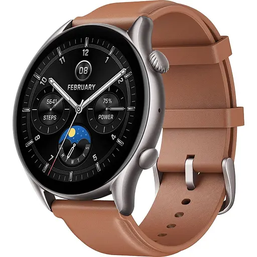 Смарт-годинник Amazfit GTR 4 New Brown Leather [150682] - фото 1