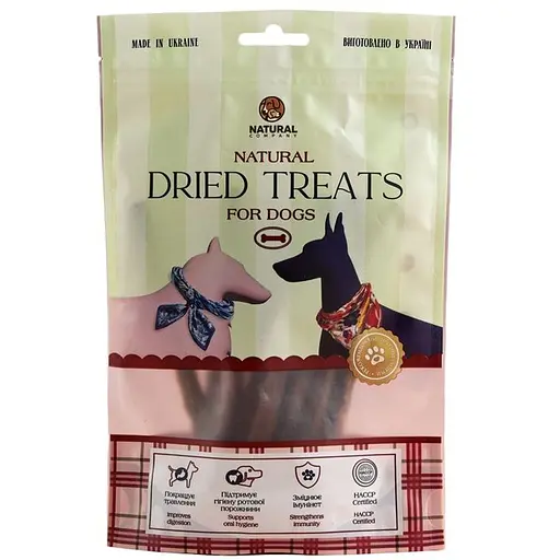 Лакомство для собак Natural мясные полоски из индейки 100 г
