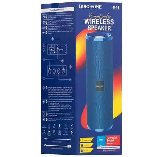 Bluetooth Колонка Borofone BR1 Blue - фото 3