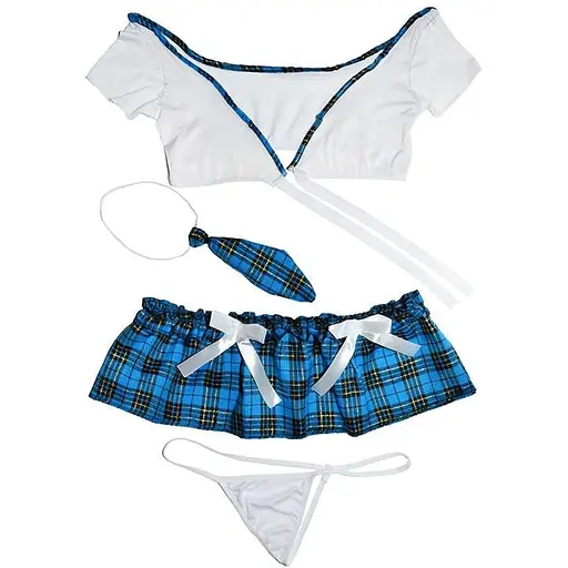 Заворожливий костюм студентки "Спокусливість і невинність" XS/S Білий K000398 - фото 5