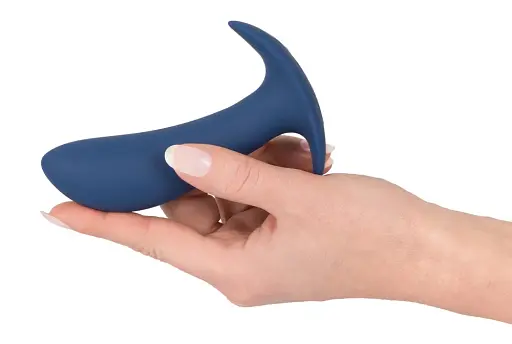 Стимулятор простаты Vibrating Butt Plug, 12 см синий - фото 5