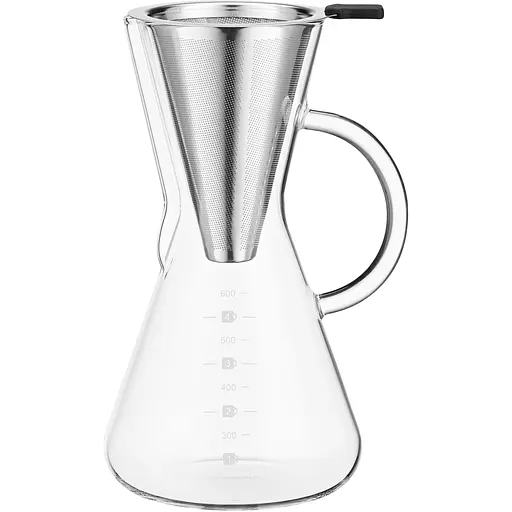 Кемекс для заваривания кофе с фильтром Ardesto Black Mars 600 мл боросиликатное стекло