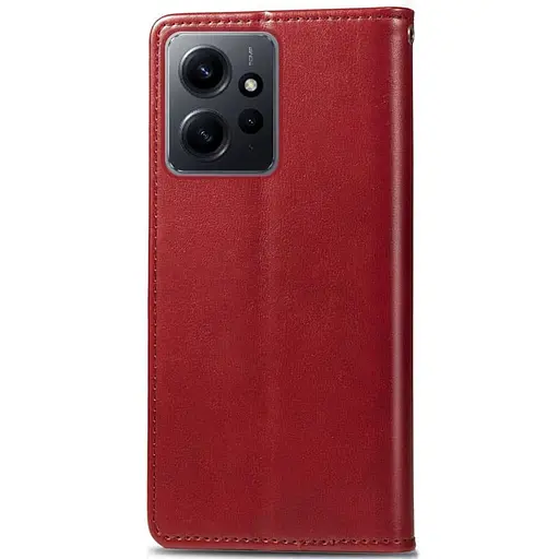 Чехол-книжка кожаный Getman Gallant (PU) для Xiaomi Redmi Note 12 4G Красный - фото 2