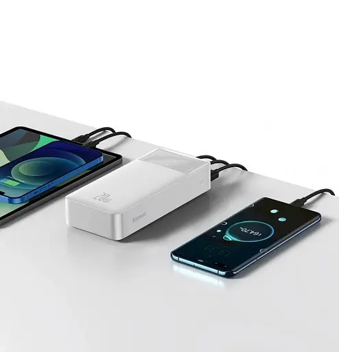 Зарядний акумулятор Baseus Bipow Digital Display 30000mAh 20W PPBD050402 (Білий) - фото 9