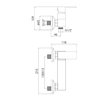 Змішувач для душа білий Imprese Karlov f03307603AA Білий - фото 2